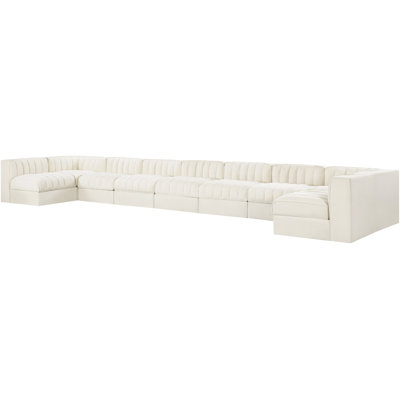 Tissu d'ameublement en velours Demars 9 pièces Demars Canapé modulaire modulaire