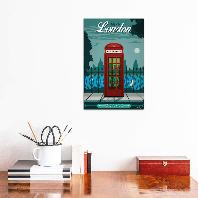 Londres - sans cadre, impression, H 12 po x l 8 po x P 0,75 po, Toile tendue
