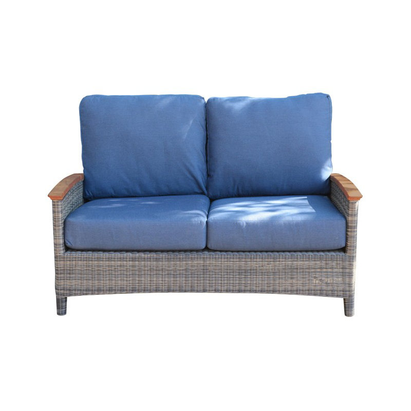 Bella Outdoor 4 - Piece Teak Conversation Set, Navy