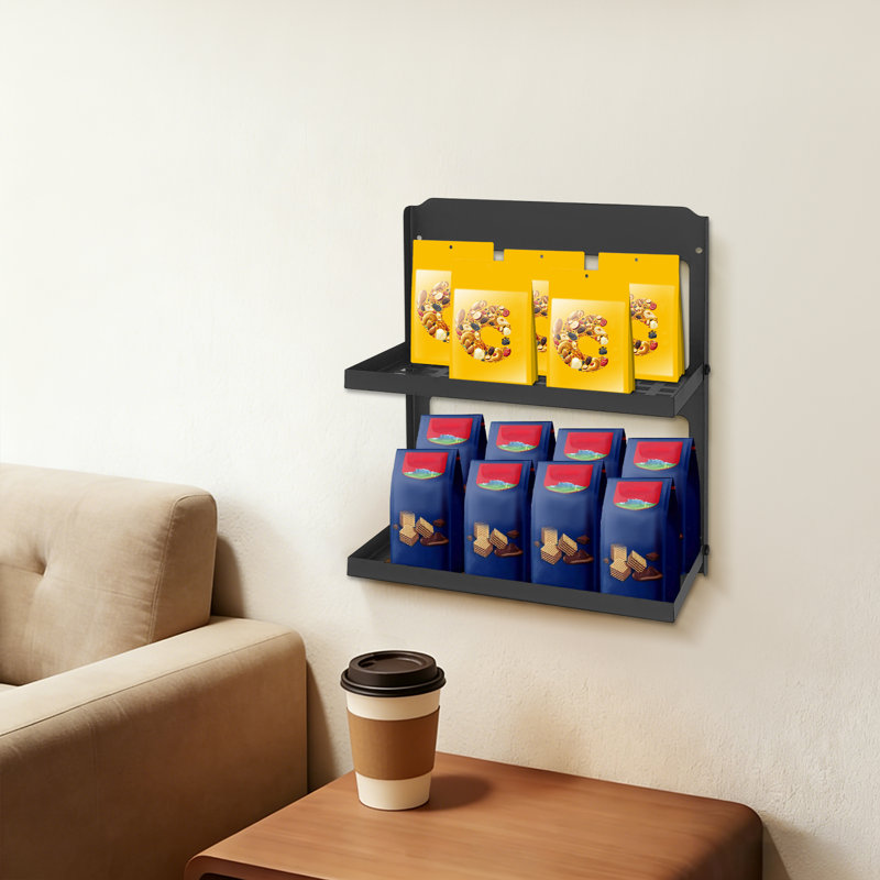 2-Tier Foldable Wall-Mounted Rack For Laundry Room, Bathroom, RV