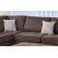 Ensemble modulaire 3 pièces avec repose-pieds revêtu de chenille couleur chocolat