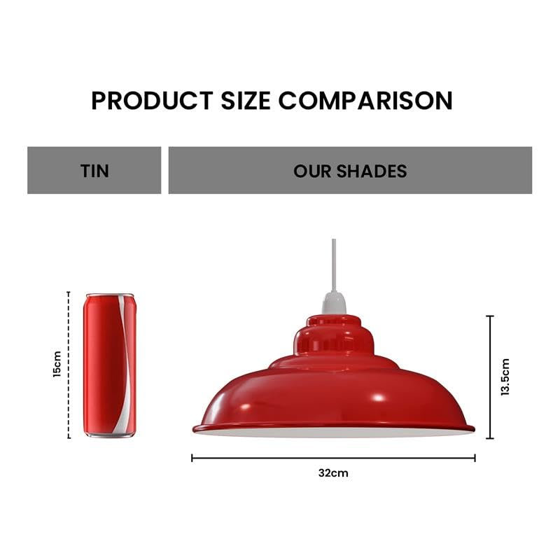13.5 cm H Curved Lamp Shade, Red