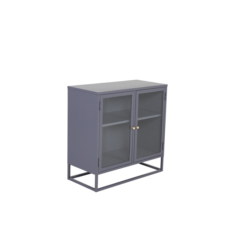 Naumann 85 cm H x 85 cm W Steel and Iron Standard Bookcase, Light Grey