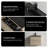 Passonno Bathroom Wall-mounted Single Sink Vanity With Black Quartz Sand Top And Natural Wood Finish Vanity-403602901