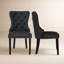 Chaises de salle à manger capitonnées et rembourrées en cuir-2146859356