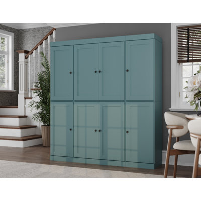 100% Solid Wood 65" Pantry Cabinet with Shaker Doors and Adjustable Shelves