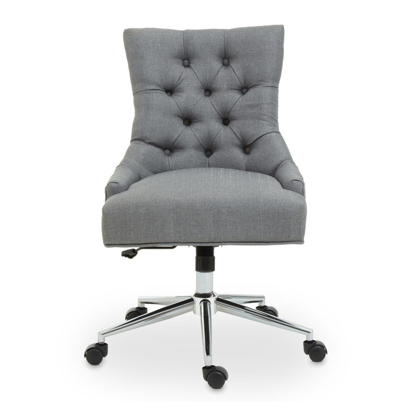 Farner Velvet Executive Chair, Grey, Silver
