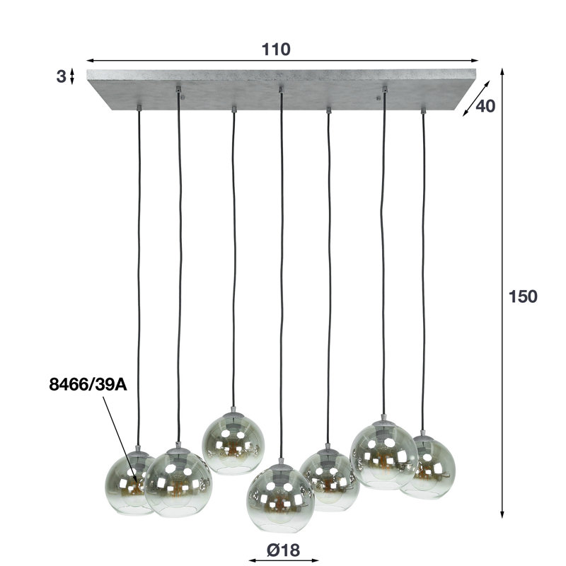 7 - Light Cluster Dome Pendant