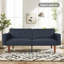 Canapé-lit futon convertible Besharat, canapé-lit en simili-cuir pour le salon-1689789039