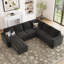 Canapé-lit modulaire en L avec repose-pieds Shavera-1443747865