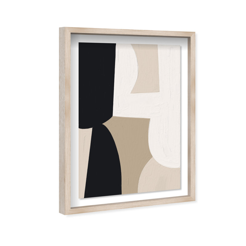 Minimalist Modernism Print by Oliver Gal, 17.5"H x 25.5"W, Natural Oak Shadowbox