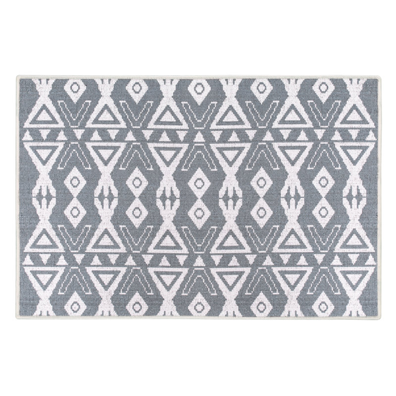 Tapis d'entrée antidérapant 36 po x 24 po, gris