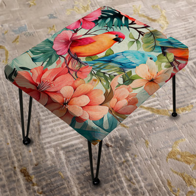 Tropic Dreams Tropical Pattern - Tropical Rectangle Ottoman
