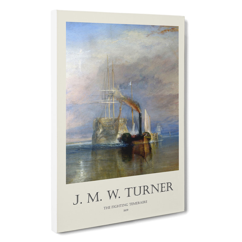 The Fighting Temeraire by Joseph-Mallord William Turner - Wrapped Canvas Painting, 50cm H x 35cm W x 3cm D