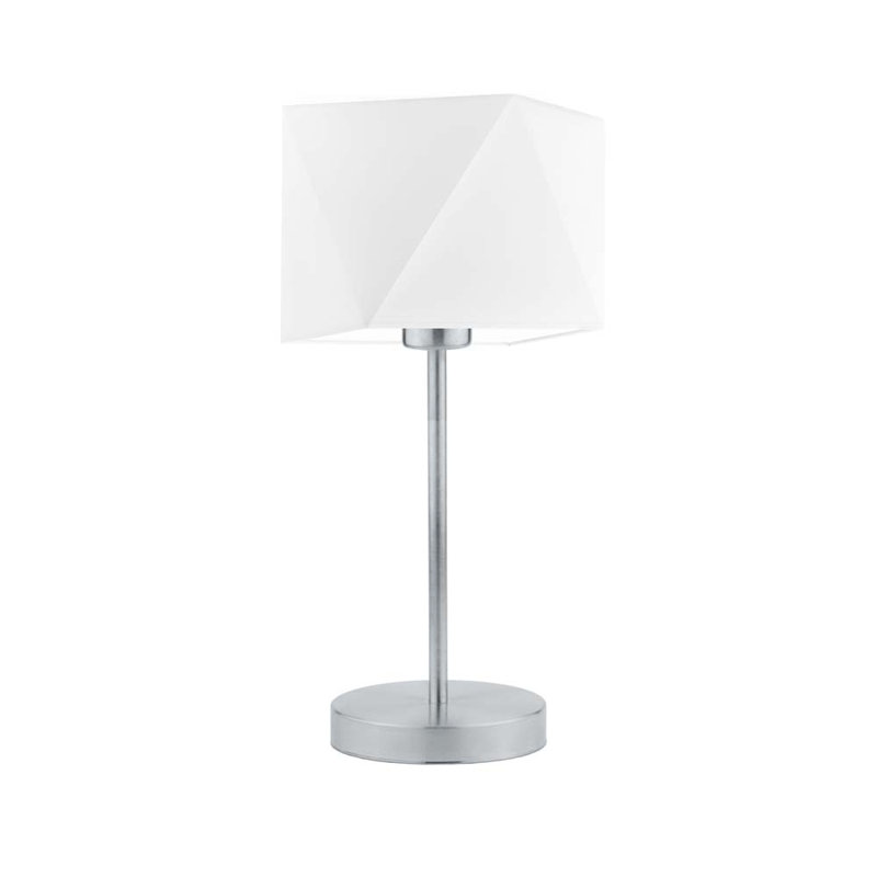 Denzal Metal Table Lamp, Silver, White