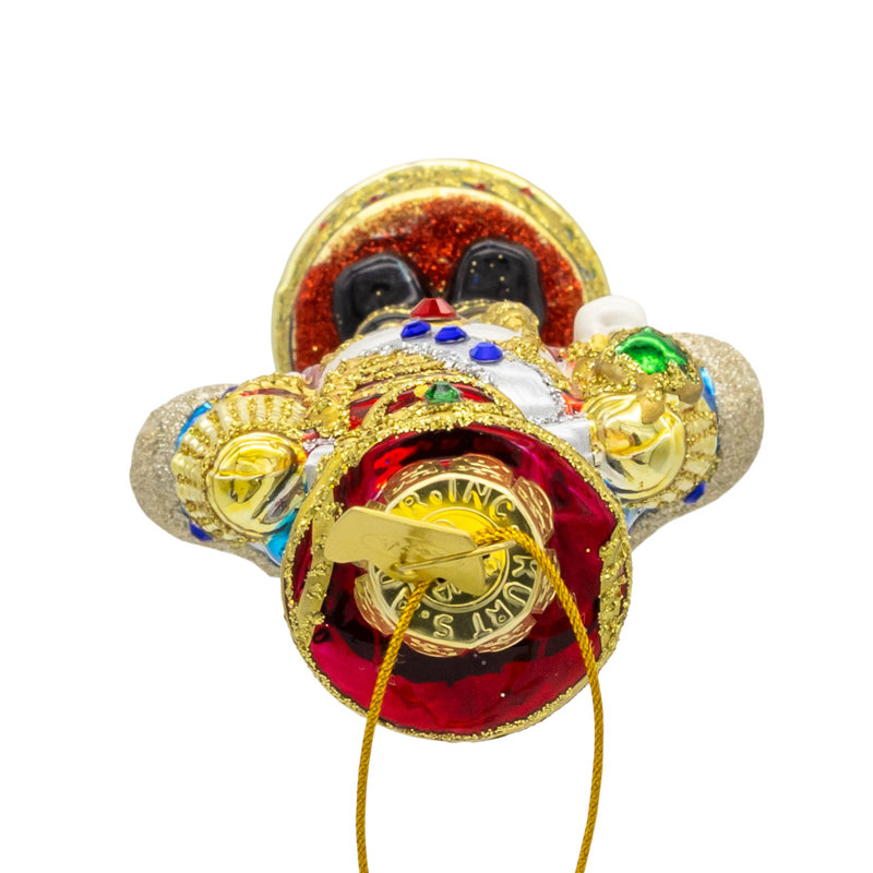 Ornement en forme de casse-noisette en verre Kurt Adler Bellissimo