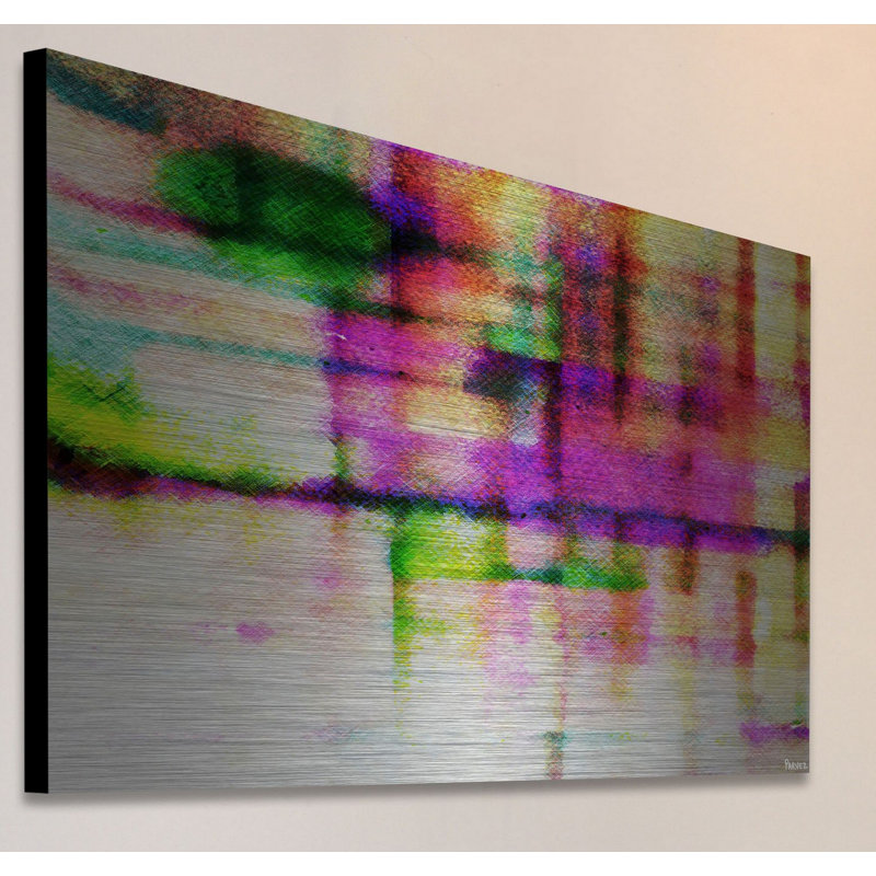 Couleurs réfléchissantes par parvez taj-impression sans cadre sur métal, H 40 po x l 60 po x P 1,5 po
