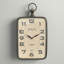 Rectangle Metal Hanging Wall Clock with Handle