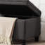 Banc de rangement en lin gris foncé avec boutons élégants-1519391050