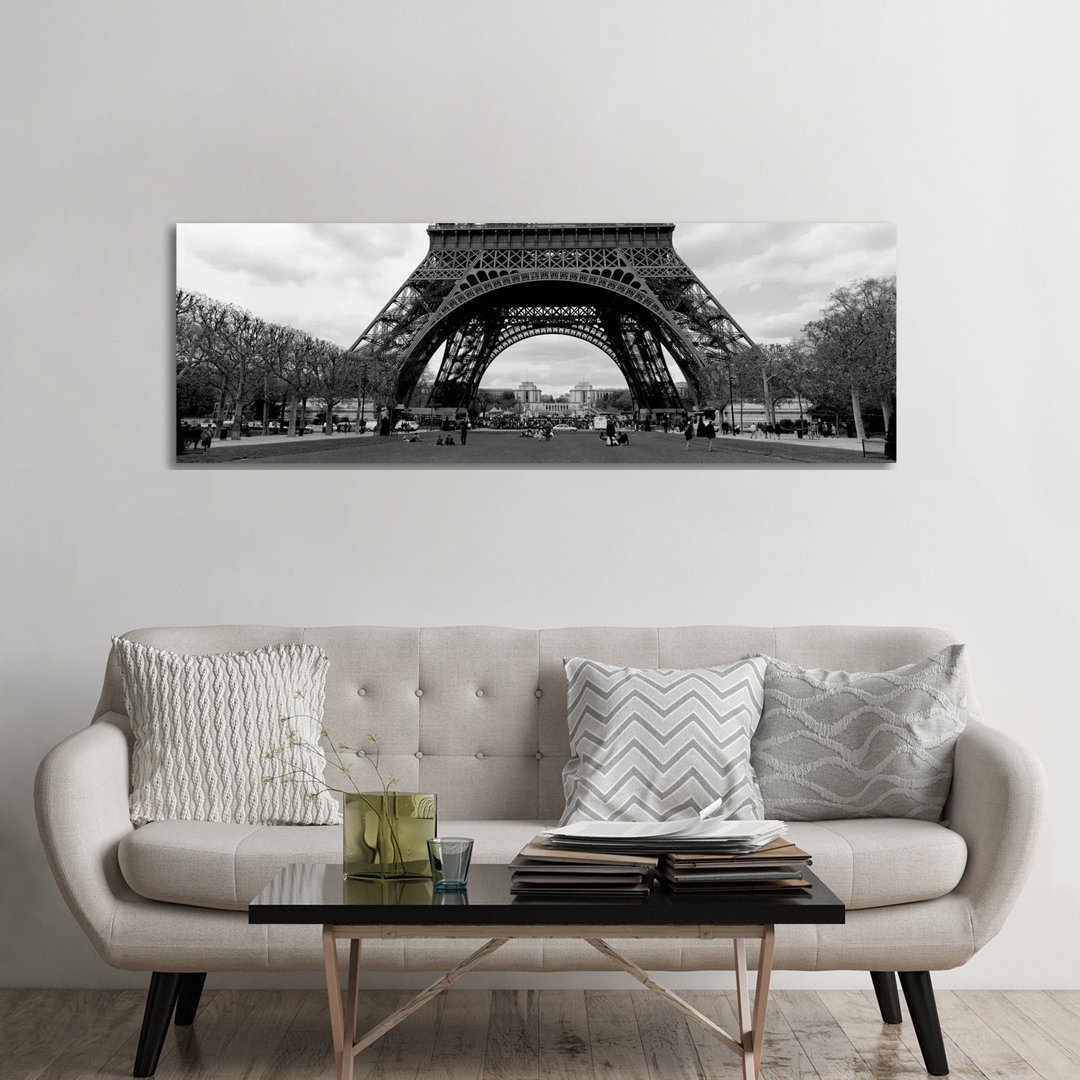 'Low Section View of a Tower, Eiffel Tower, Paris, France' Photograph on Wrapped Canvas