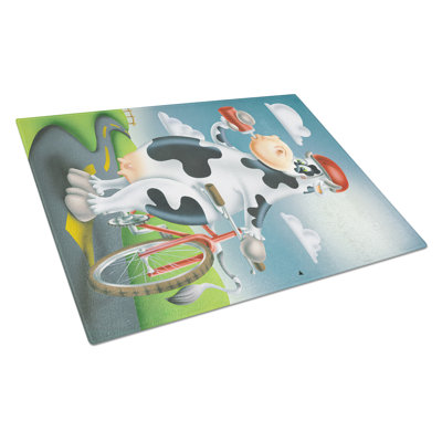 Planche à découper à vélo en verre trempé