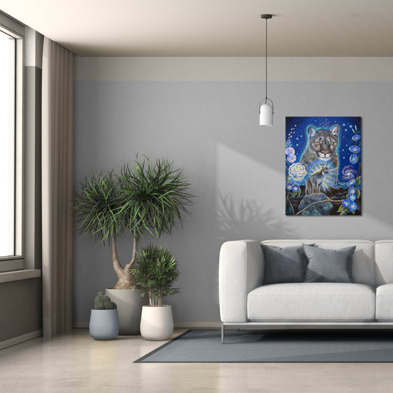 «Cougar» par Verena, art mural sur toile, H 34 po x l 26 po