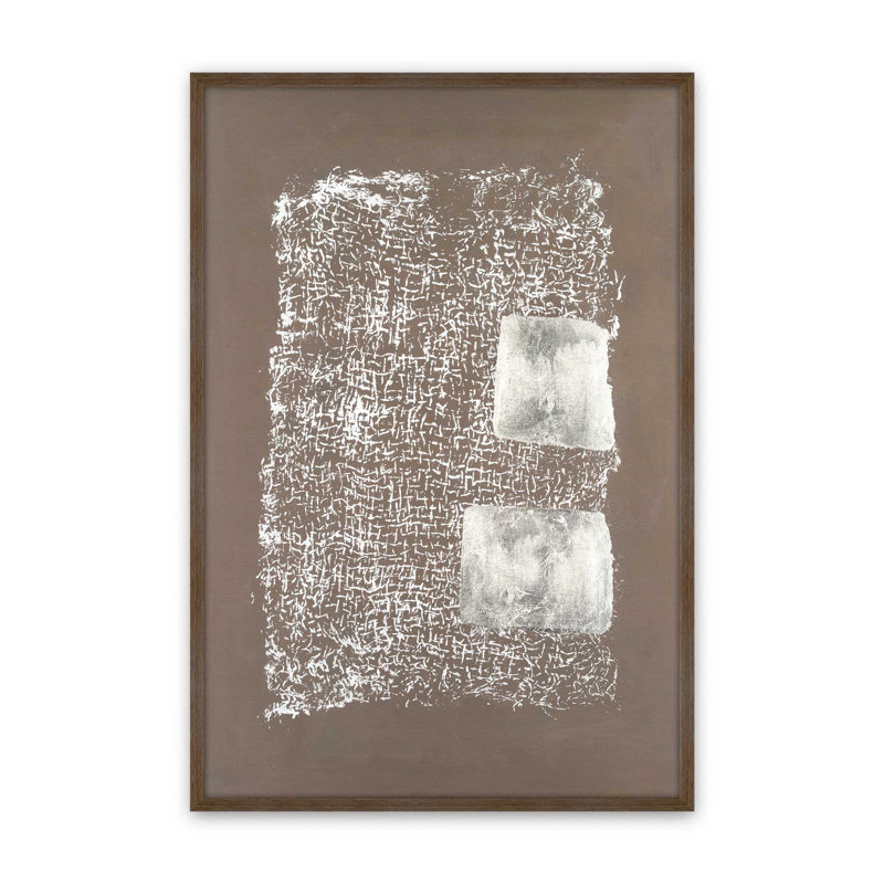 «Reticulum I» par Michael Willett, reproduction d'art sur toile, H 24 po x l 18 po, Encadrement ouvert sans papier mat, Brun