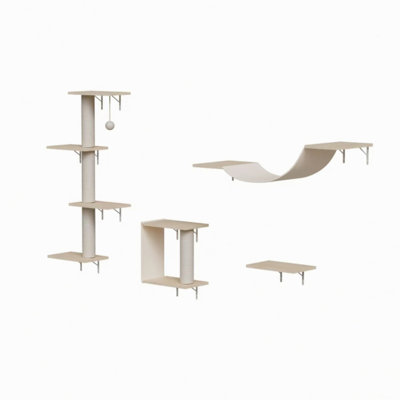 Modern Wall-Mounted Cat tree - 4pcs