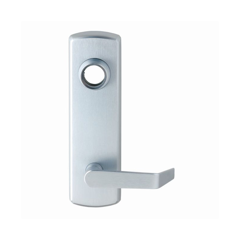 Keyed Door Lever, Satin Chrome