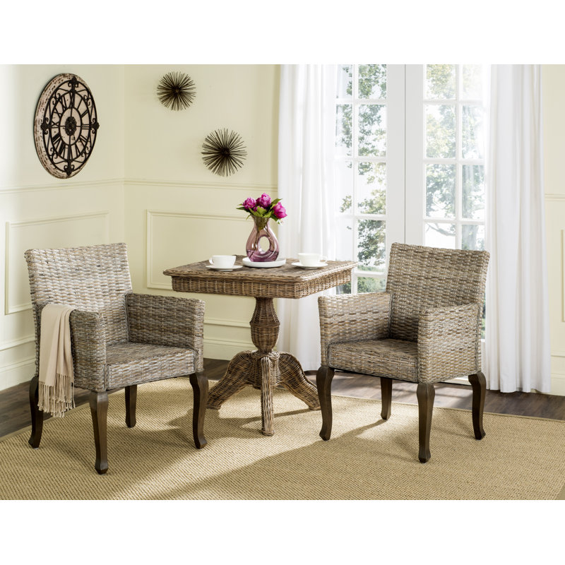 Fauteuil avec accoudoirs Sephina, Blanc délavé