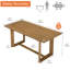 Ensemble de table de salle à manger 69 "à tréteaux avec buffet 3 en 1-130462856
