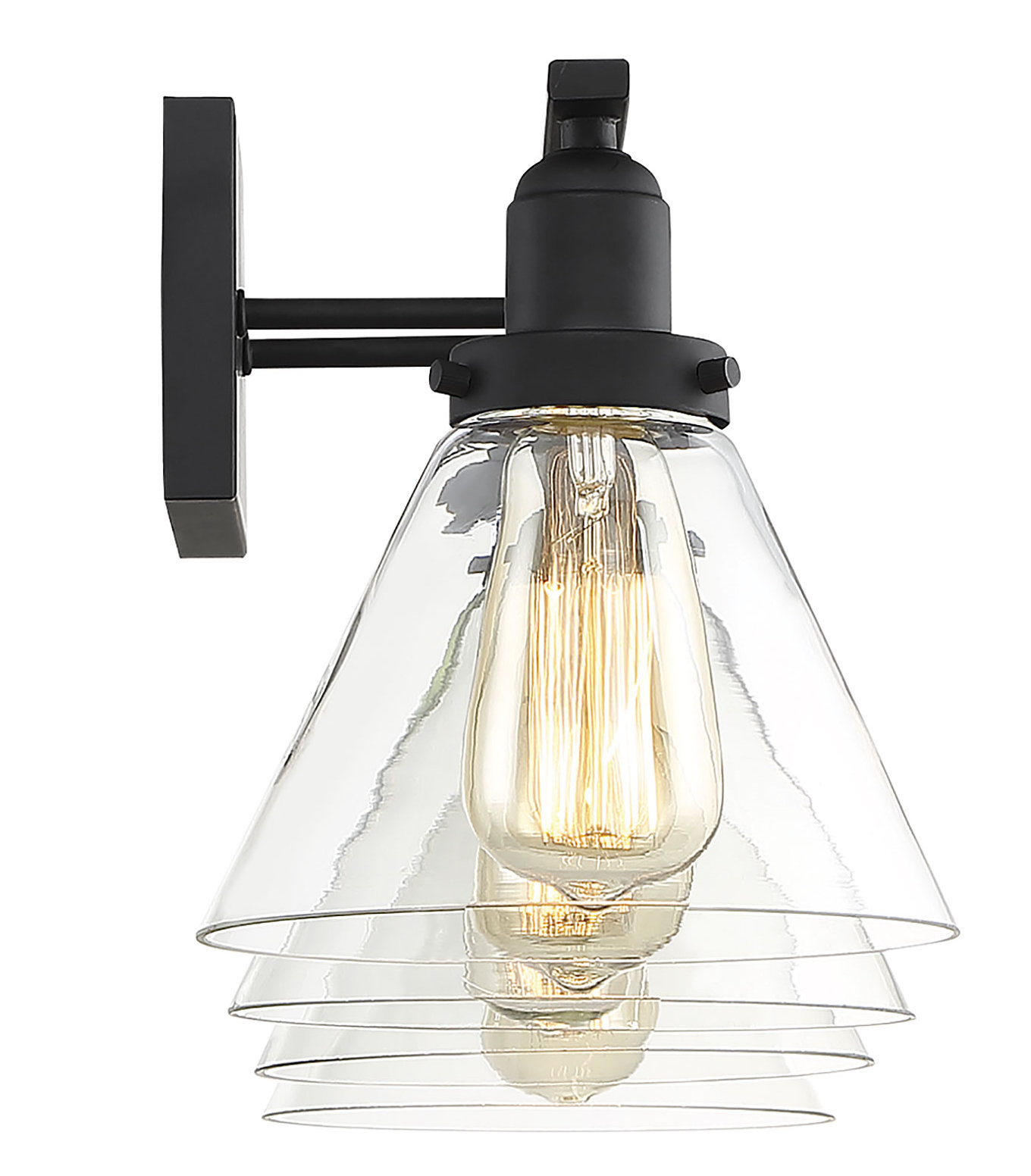 Catalina 4 Light Dimmable Bath Sconce, Black