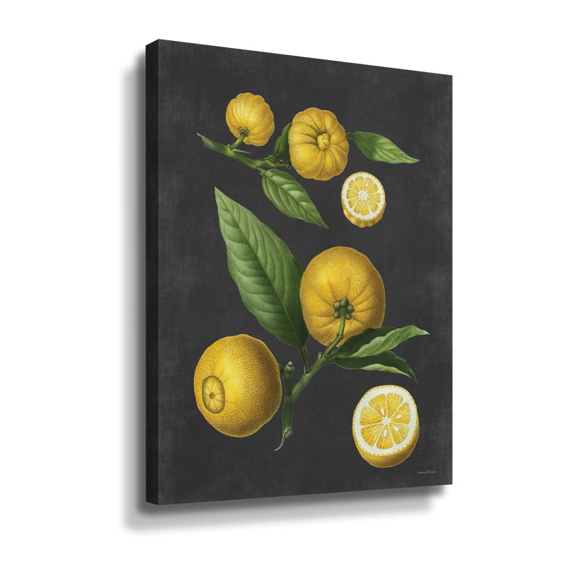 Citron citron - Peinture sur toile, H 10 po x l 8 po x P 2 po, Toile tendue