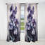Rideau mauve à motif floral violet et violet - Violets Dream II-107809258