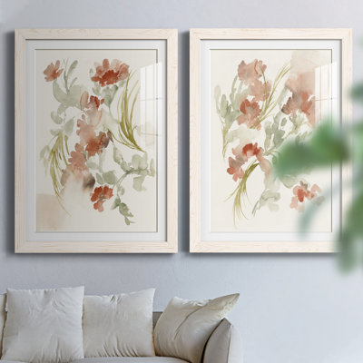 «Abstracting Flowers I», ensemble de 2 reproductions d'art