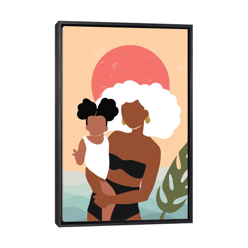 Juneteenth - impression d'art graphique, Toile avec cadre noir patiné, Pas de tapis, H 26 po x l 40 po x 1,5 po