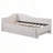 Twin Size Upholstered L-Shaped Upholstered Daybed with Pop Up Trundle, Beige-822442181