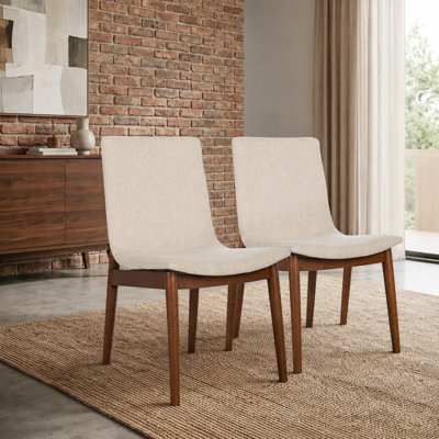 Chaises de salle à manger modernes en bois massif Canyon avec dossier et siège ergonomiques Mid-Century
