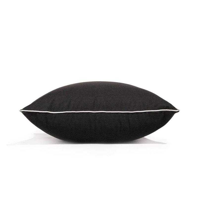 Indoor/Outdoor Pillow Cover & Insert, Black/White, Square 26"