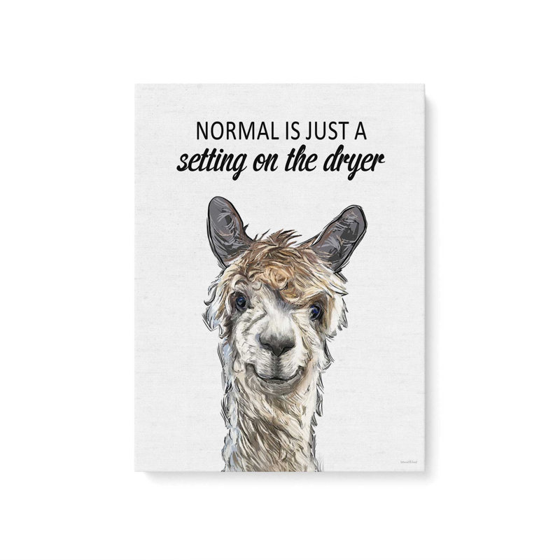«Normal is alpaca» par Art, L 12 po x H 16 po, Ne s’applique pas, Toile non encadrée