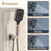 Rainier 4-Function 20 Inch Wall Mounted Rectangular Rainfall Thermostatic Shower System With 6 Body Jets