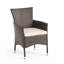 Ensemble de 2 chaises de salle à manger Clem, beige, osier brun foncé pour l'extérieur, structure en fer