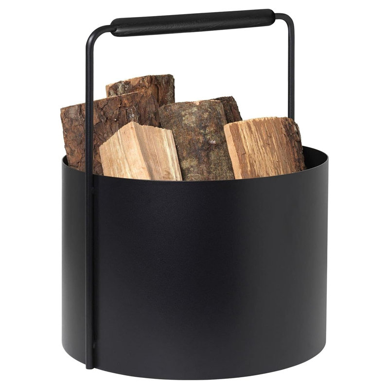 Steel Log Carrier, Black