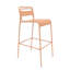 Tabouret de bar extérieur 2 pièces - fer, finition craquelée mate, orange, pour le plaisir 2 pièces tabourets orange - accessoire fonctionnel