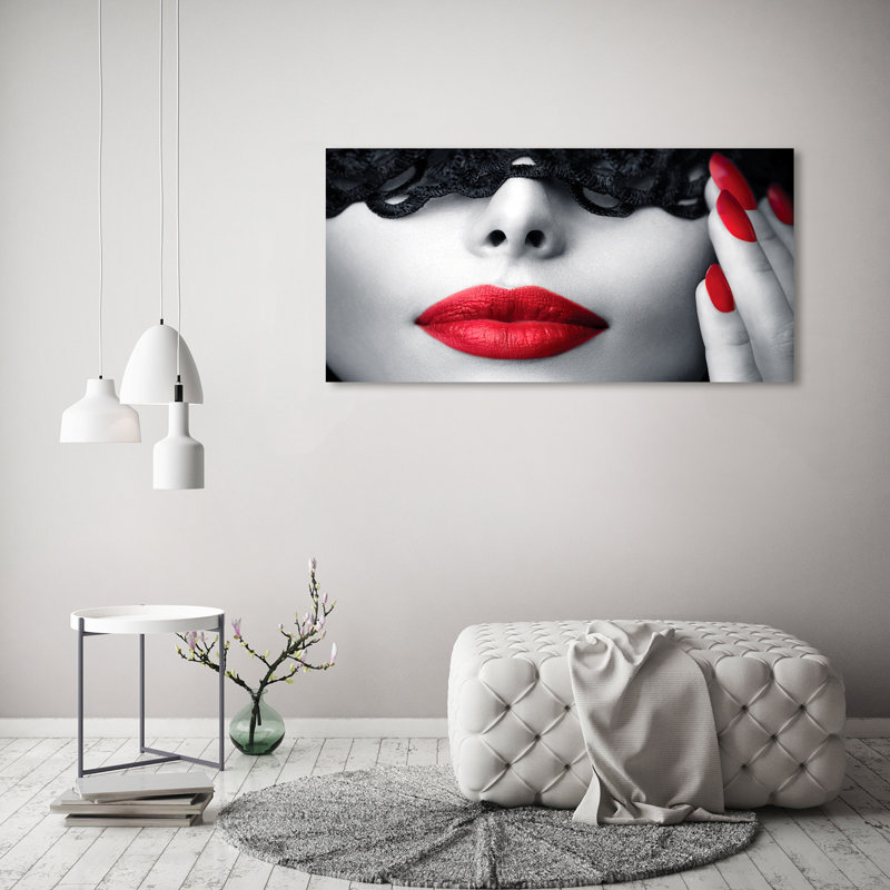 Lace Mask - Wrapped Canvas Print