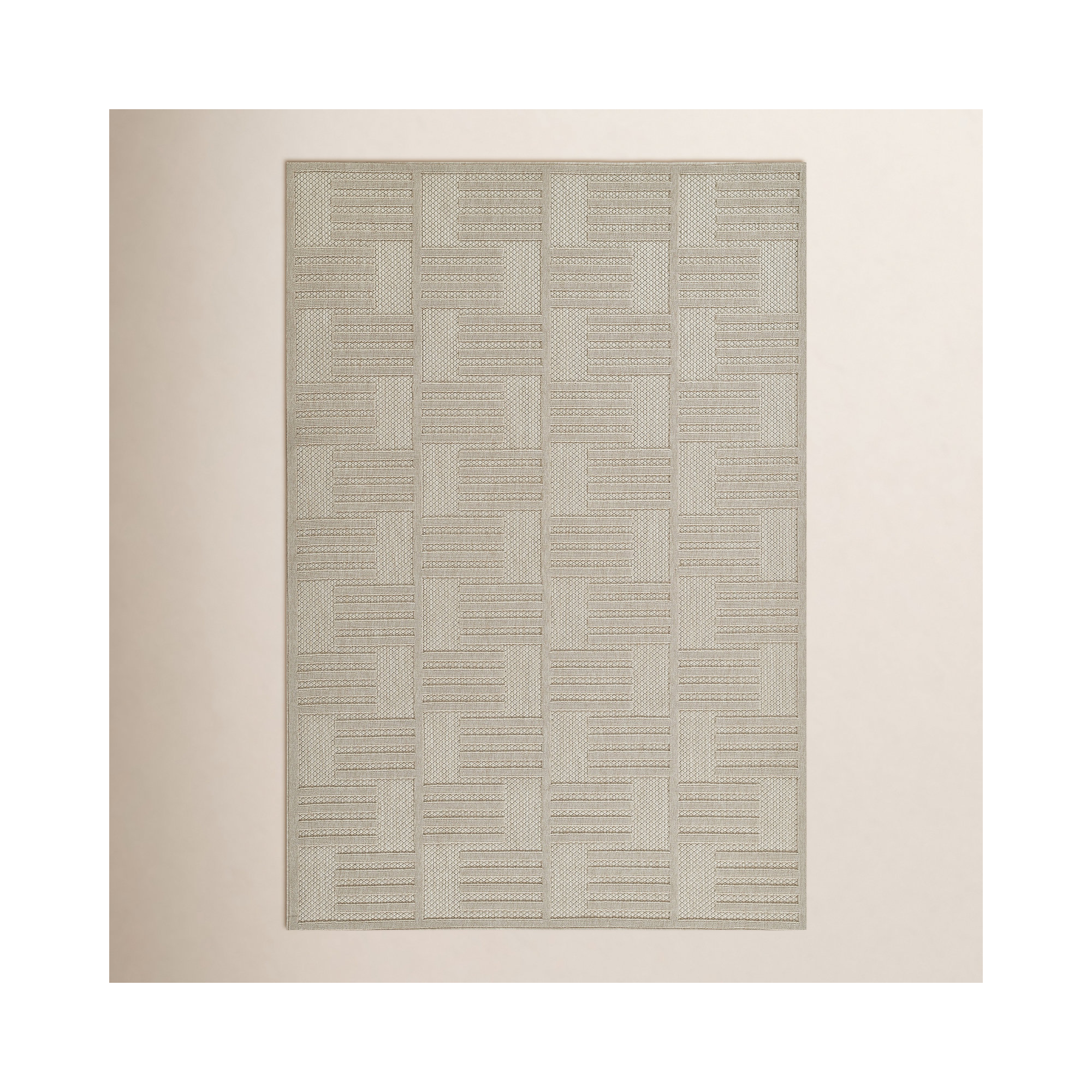 Trilby Beige Indoor/Outdoor Rug, Rectangle 5'3" x 7'6"