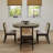 5-Piece Dining Set Mid-Century Modern Wooden Table & Upholstered Chair Set For Home, Kitchen, Dining Room-118350969-118350971-118350972