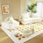 Ensemble de canapé modulaire surdimensionné de luxe moderne surdimensionné de 139 po, canapé en chenille nuage rembourré avec dossiers amovibles et coussins moelleux, canapé-lit profond et canapé-lit pour le salon, beige bureau