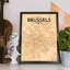 Brussels City Map - No Frame Print-1611333167