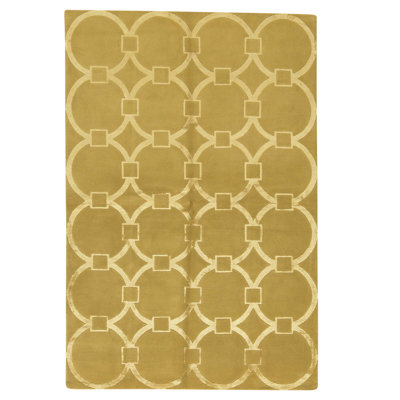 Hand Knotted Area Rug in Amber